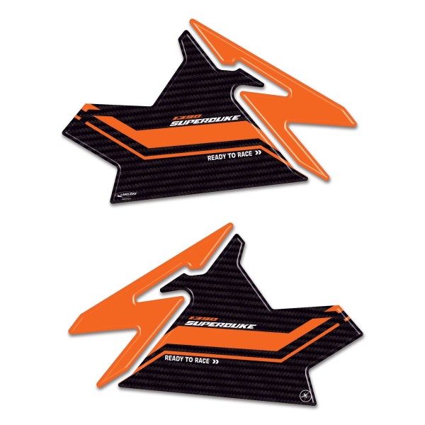 Protections latérales 3D autocollants moto compatibles avec KTM 1390 Super Duke R 2024