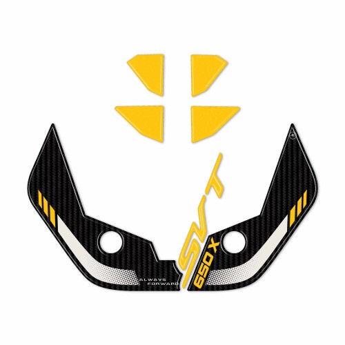 Stickers 3D Protecteurs avant pare-brise moto compatible avec QJ Motor SVT 650 X 2