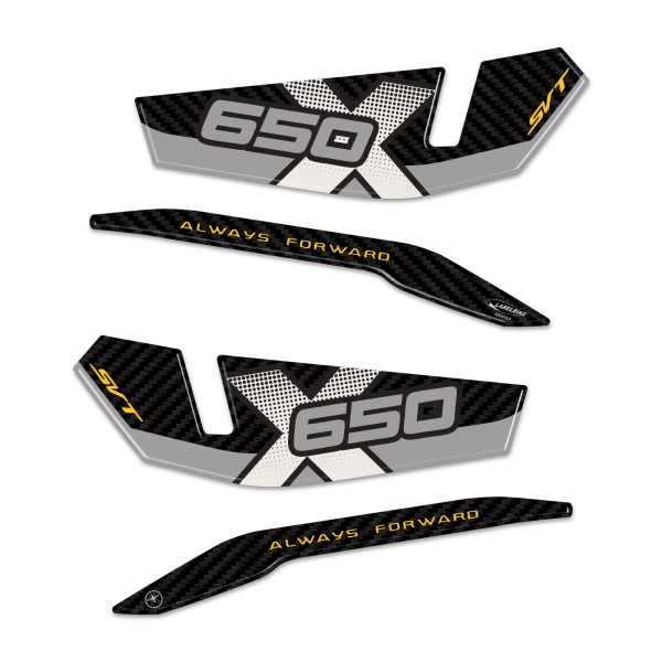 3D Harz Aufkleber 3D Handschutz Schutz Motorrad kompatibel mit QJ Motor SVT 650 X