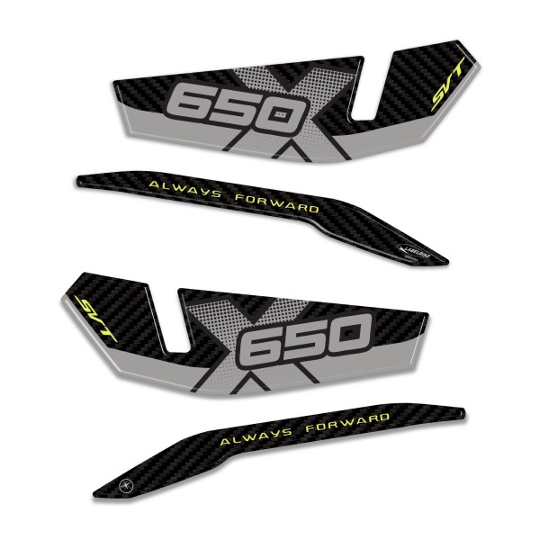 3D Harz Aufkleber 3D Handschutz Schutz Motorrad kompatibel mit QJ Motor SVT 650 X