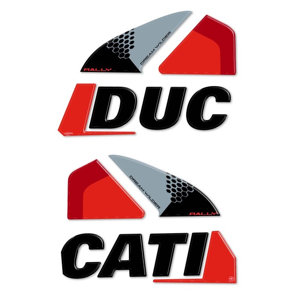 Stickers Motorcycle side tank protectors compatible with Ducati DesertX Rally