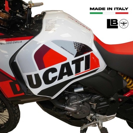 Stickers Protections latérales de réservoir moto compatibles avec Ducati DesertX Rallye