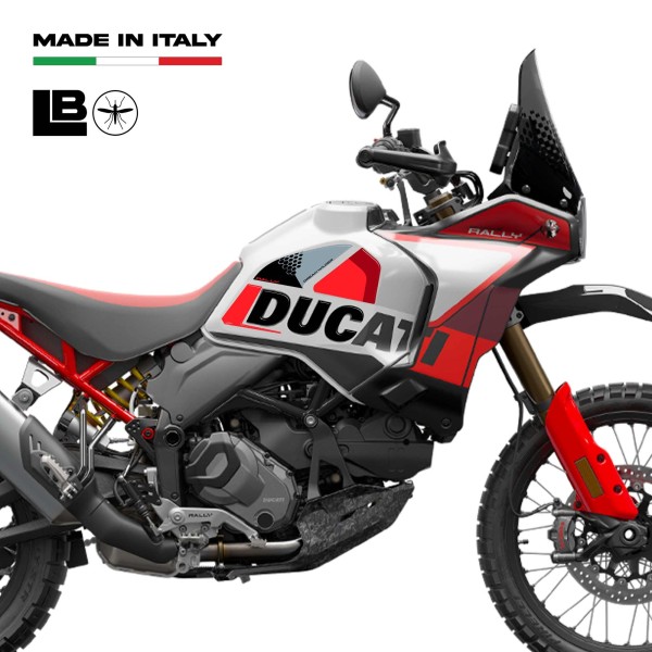 Aufkleber Motorrad Seitentankschützer kompatibel mit Ducati DesertX Rally