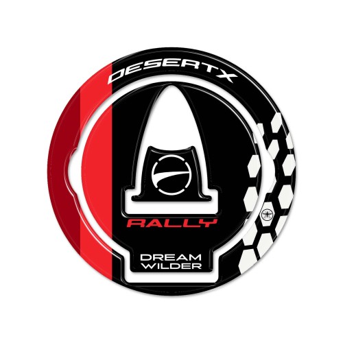 Aufkleber 3D Tankdeckel Schutz Motorrad kompatibel mit Ducati DesertX Rally 2