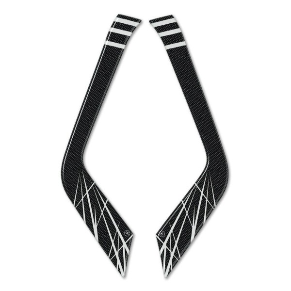 2 3D τζελ ADHESIVES συμβατά για HONDA AFRICA TWIN 2016-17 MOTO HANDLEBAGS ασημί