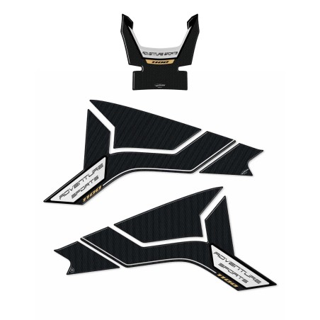 KIT 3 ADHESIVOS GEL VIDRIO MOTO compatible HONDA AFRICA TWIN ADVENTURE Negro 1100 L