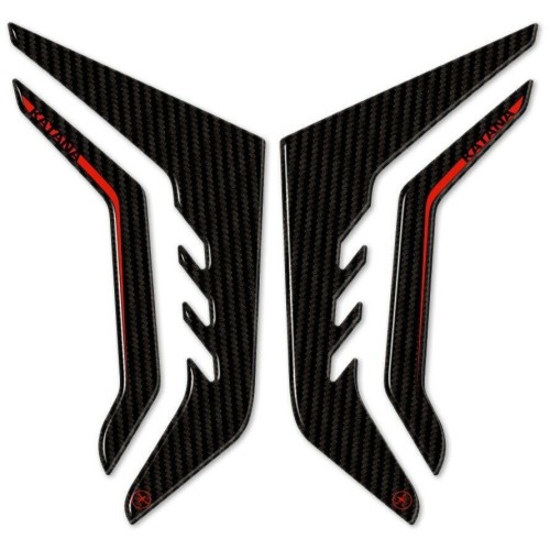 Stickers Protections latérales moto compatibles avec Suzuki Katana 2019-23 Rouge 2