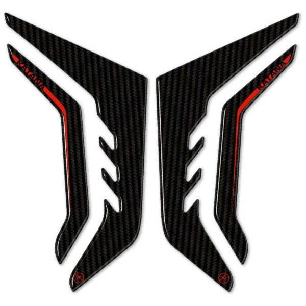 Stickers Motorcycle side protectors compatible with Suzuki Katana 2019-23 Red