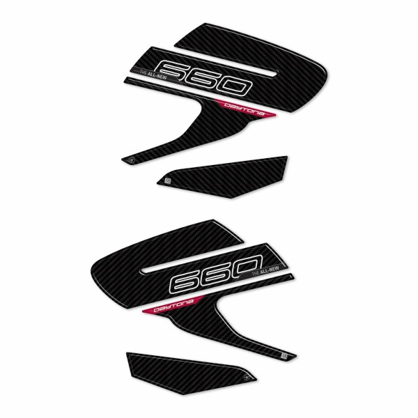 3D Stickers compatible with Triumph Daytona 660 Tank Side Protectors