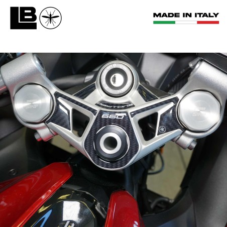 Selbstklebende 3D-Lenkradgabelplatte Motorrad kompatibel mit Triumph Daytona 660 2024