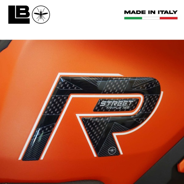 Pegatinas 3D compatibles con los protectores de depósito Triumph Street Triple 765 R 2024