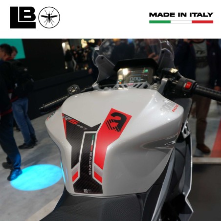 Protector de depósito 3D adhesivo para moto compatible con Aprilia RS 457 2024