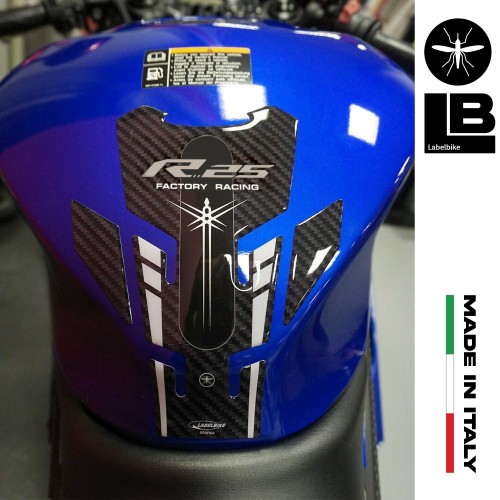 Protector de depósito de moto 3D de resina adhesiva compatible con Yamaha YZF R25 2019-2023. 2