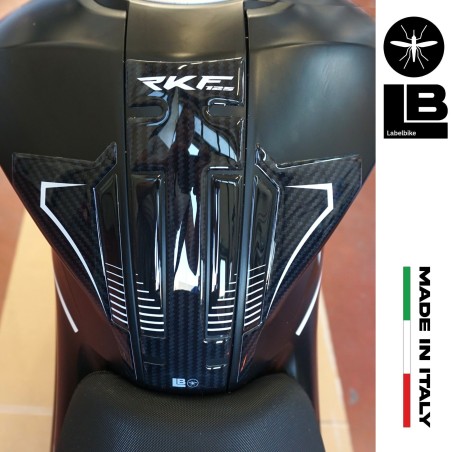 Adhesive resin 3D motorbike tank protector compatible with Keeway RKF 125 2018-2025