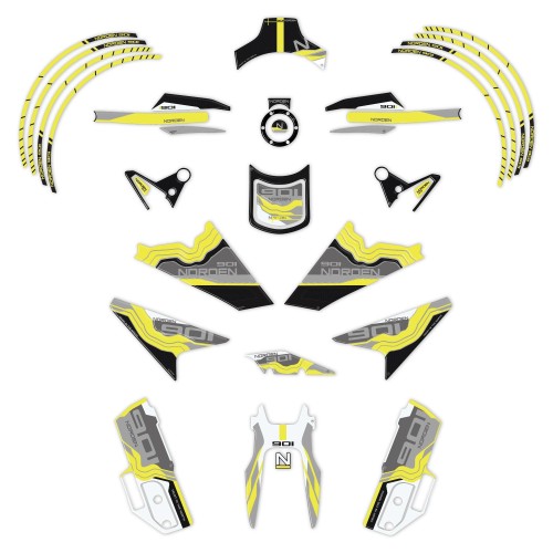 3D Aufkleber Kit Motorrad Protektoren kompatibel mit Husqvarna Norden 901 2024-25