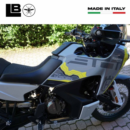 Kit d'autocollants 3D Protecteurs moto compatibles avec Husqvarna Norden 901 2024-25