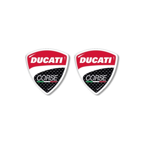                            2 τρισδιάστατα προσθετικά από ρητίνη DUCATI Corse για μοτοσικλέτα-πεζοποδήλατο-CASCO 30 mm
                          
