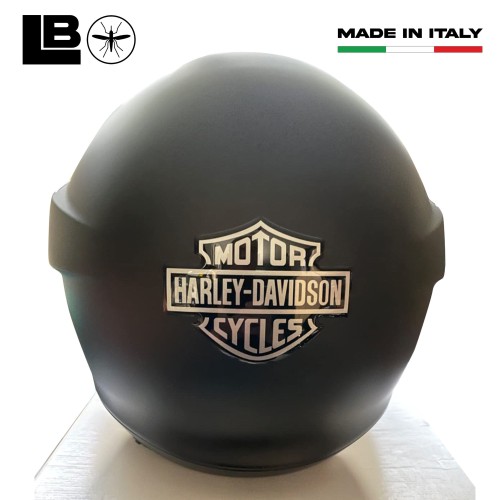 ADHESIVE 3D STEM LOGO Tank compatible MOTORCYCLE HARLEY DAVIDSON 95x70 Silver 2