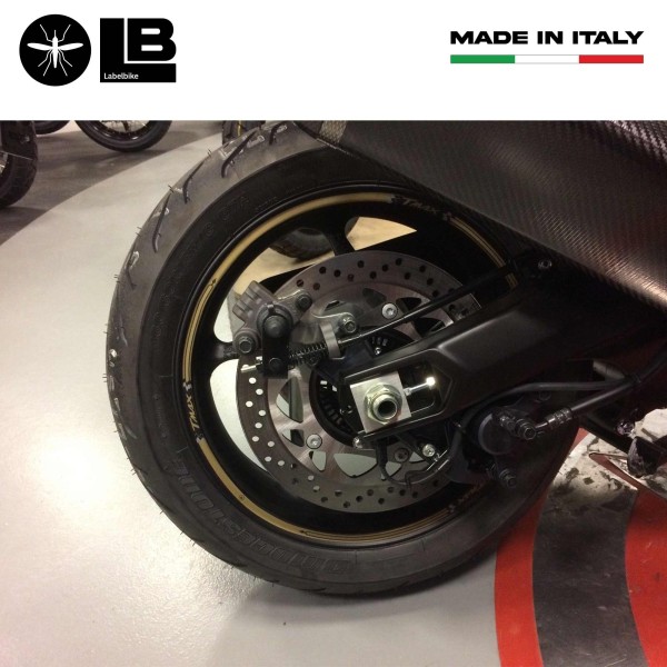 Kit de bandes adhésives pour roues compatibles avec les scooters Yamaha Tmax 2008-2023 Gold
