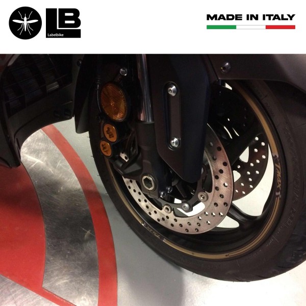 Kleberadstreifen Kit Kompatibel für Yamaha Roller Tmax 2008-2023 Gold