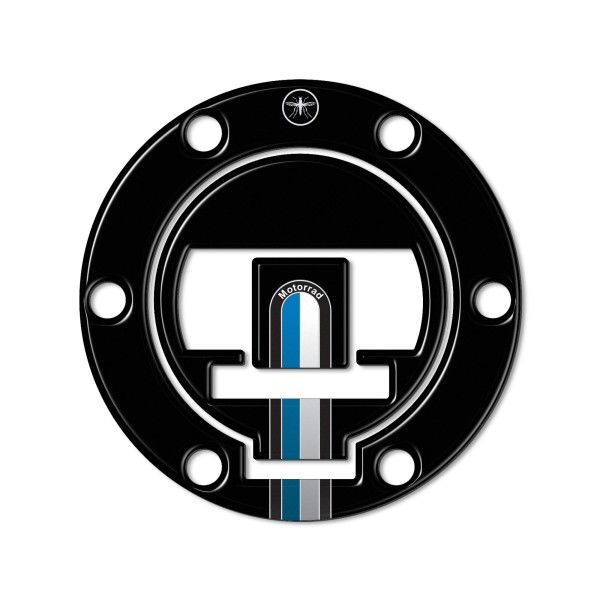 Adhesivo 3D de protección de gorra de moto CON LLAVE compatible con BMW 2013 - 2025 Negro