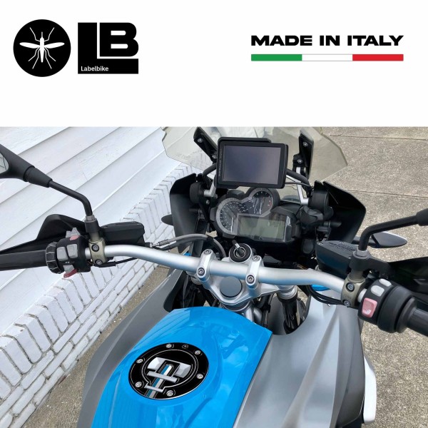 Autocollant de protection de casquette moto 3D AVEC CLÉ compatible avec BMW 2013 - 2025 Noir