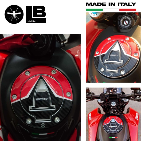 3D Resin ADHESIVE TANK CAP compatible for MOTO DUCATI HYPERMOTARD 950