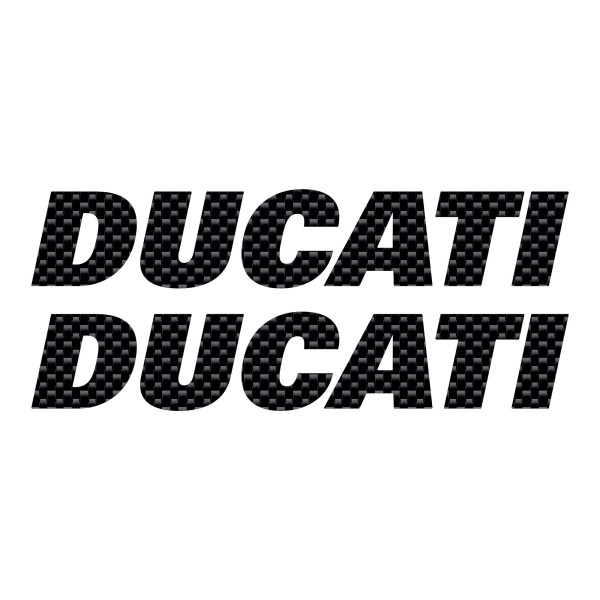 Κιτ 2 ADHESIVES για MOTORCYCLE TANK Γραπτό DUCATI CARBON STICKERS Racing