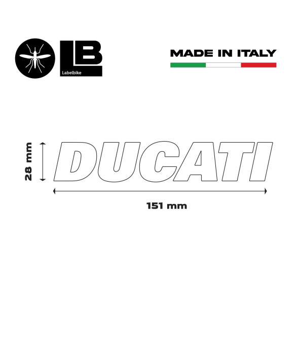 Kit 2 ADHESIVES for MOTORCYCLE TANK Written DUCATI CARBON STICKERS Racing