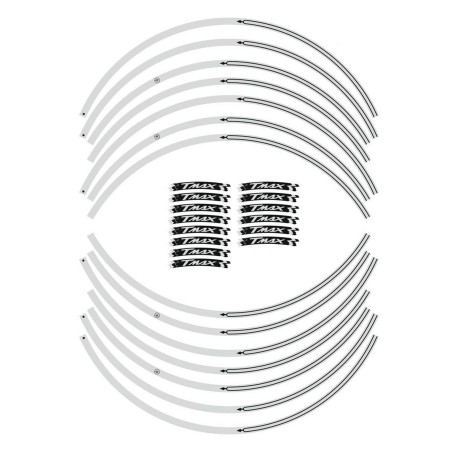 ADHESIVE RIMS STRIPES kompatibel für YAMAHA Motorroller TMAX 2008-2025 SILBER