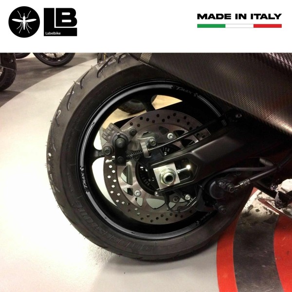ADHESIVE RIMS STRIPES kompatibel für YAMAHA Motorroller TMAX 2008-2025 SILBER