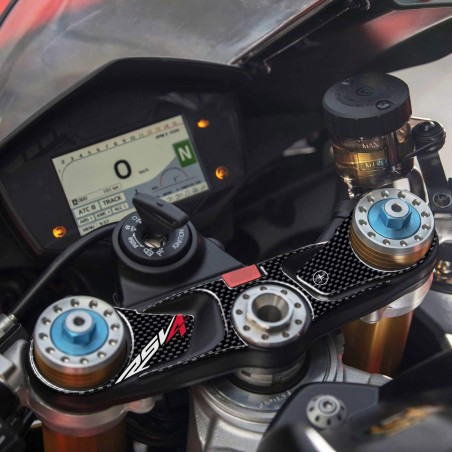 Plaque de protection de fourche de moto 3D adhésive compatible avec Aprilia Rsv4