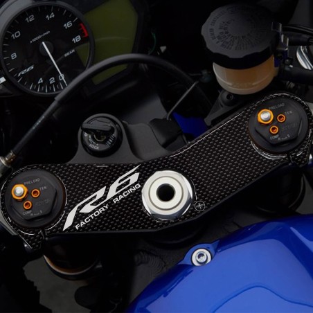 STICKER 3D COMPATIBLE AVEC YAMAHA R6 MOTO PLAQUE DE FOURCHE PROTECTION 2017-2025