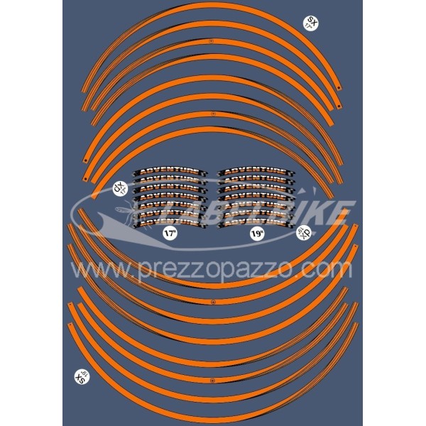 ADHESIVE STRINGS kompatibel für KTM 1090-1190-1290 ADVENTURE MOTORRAD-FELGEN 17' 19'