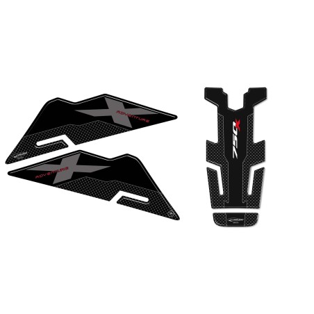 Kit 3 3D ADHESIVES Protection compatible for NC 750 MOTO HONDA NC750X 2016-2017