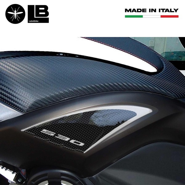 2 αυτοκόλλητα 3D τζελ 3D συμβατά για σκούτερ YAMAHA Tmax 530 carbon ergal