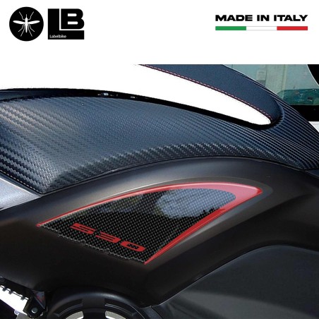 2 αυτοκόλλητα 3D τζελ 3D συμβατά για σκούτερ YAMAHA Tmax 530 carbon ergal