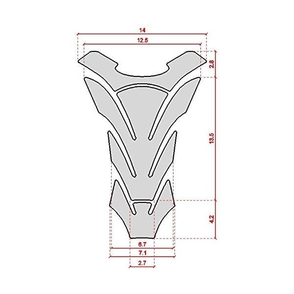 Protège réservoir moto Neutral Resin 3D - carbone