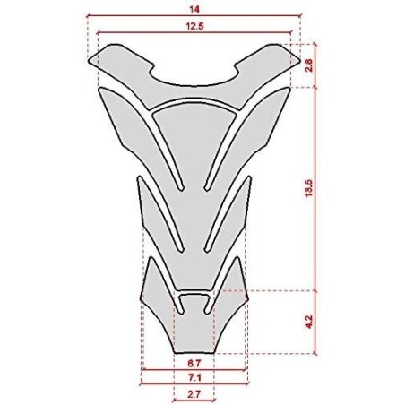Protège réservoir moto Neutral Resin 3D - carbone
