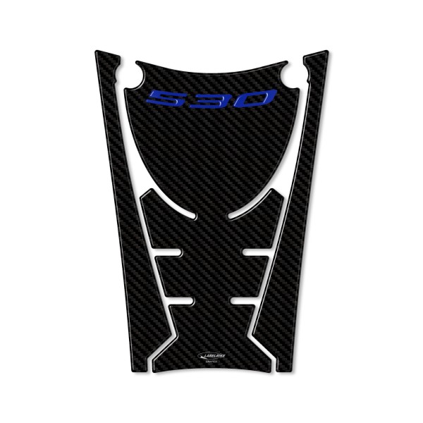 Adhesivo reposapiés delantero resinado en 3D compatible con Yamaha Tmax 530 2017-2019.