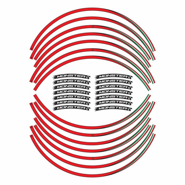 STRINGS für 17 RIMS kompatibel mit MOTO DUCATI MONSTER Aufkleber Rossi