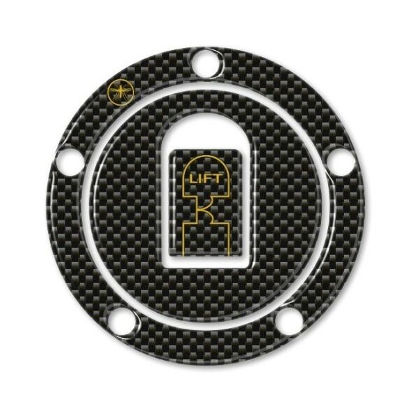 ADHESIVE 3D TANK CAP PROTECTION compatible MOTORCYCLE KAWASAKI 00-06 carbon gold