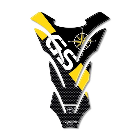 3D RESIN ADHESIVE-STICKERS for BMW GS Bikes Carbon-Yellow