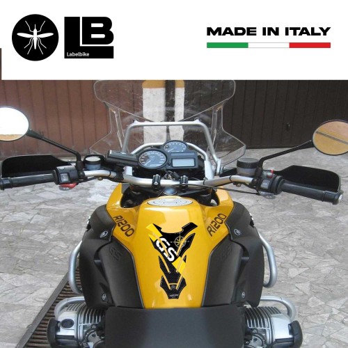 Pegatinas adhesivas de resina 3D para BMW GS Carbono-Amarillo 2