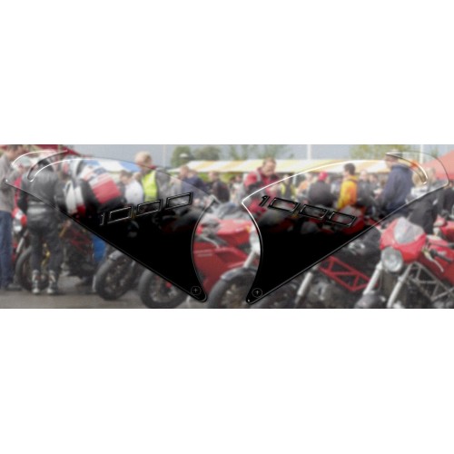 2 ADHESIVOS DE PROTECCIÓN LATERAL 3D GEL compatibles para motos KAWASAKI VERSYS 1000 - Transparente 2