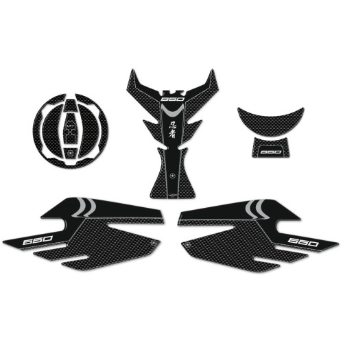 KIT 3D RESIN ADHESIVE PROTECTIONS kompatibel für Motorräder NINJA 650 KAWASAKI Carbon