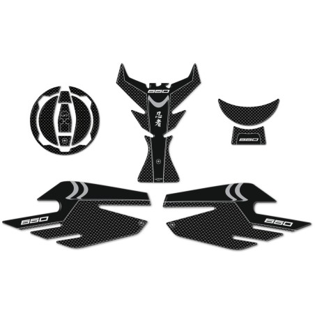 KIT 3D RESIN ADHESIVE PROTECTIONS συμβατό για μοτοσικλέτες NINJA 650 KAWASAKI carbon