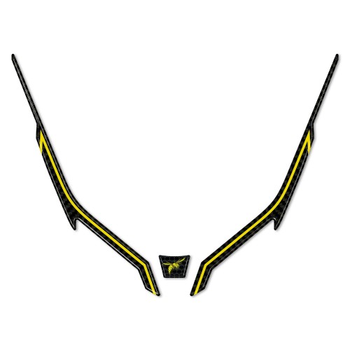Autocollant de protection faciale 3D pour moto compatible avec Honda Hornet 2023-2024