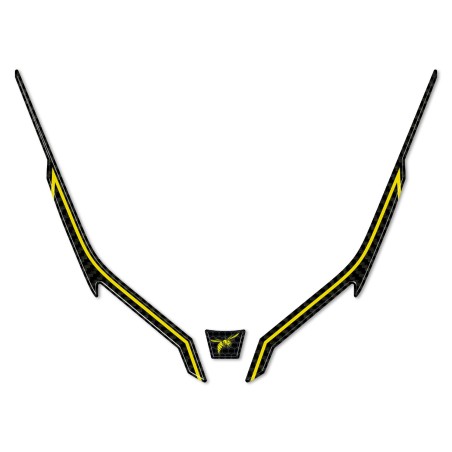 Autocollant de protection faciale 3D pour moto compatible avec Honda Hornet 2023-2024