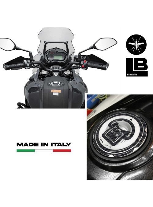 TAPÓN DEL DEPÓSITO DE GEL RESINADO ADHESIVO compatible para motos BENELLI TRK 502 Blanco 2